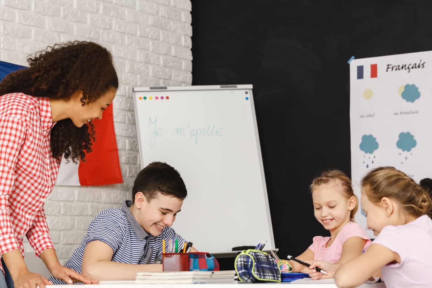 Cours collectifs de langues pour enfants avec Sherwood School : apprenez l'anglais en vous amusant grâce à nos ateliers interactifs et dynamiques.